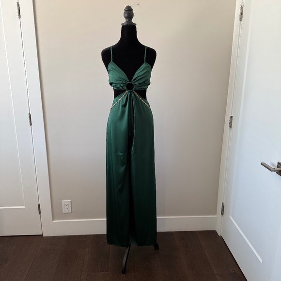 12th Tribe Pants - NWT 12th TRIBE SATIN JUMPSUIT SIZE S